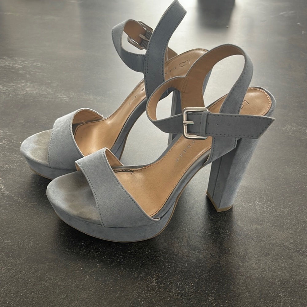 Lauren Conrad Blue Block Heels
